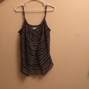 New York & Company Black and Grey Tank Top
